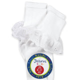 Eyelet and Fancy Lace Turn Cuff Socks (2-Pack)