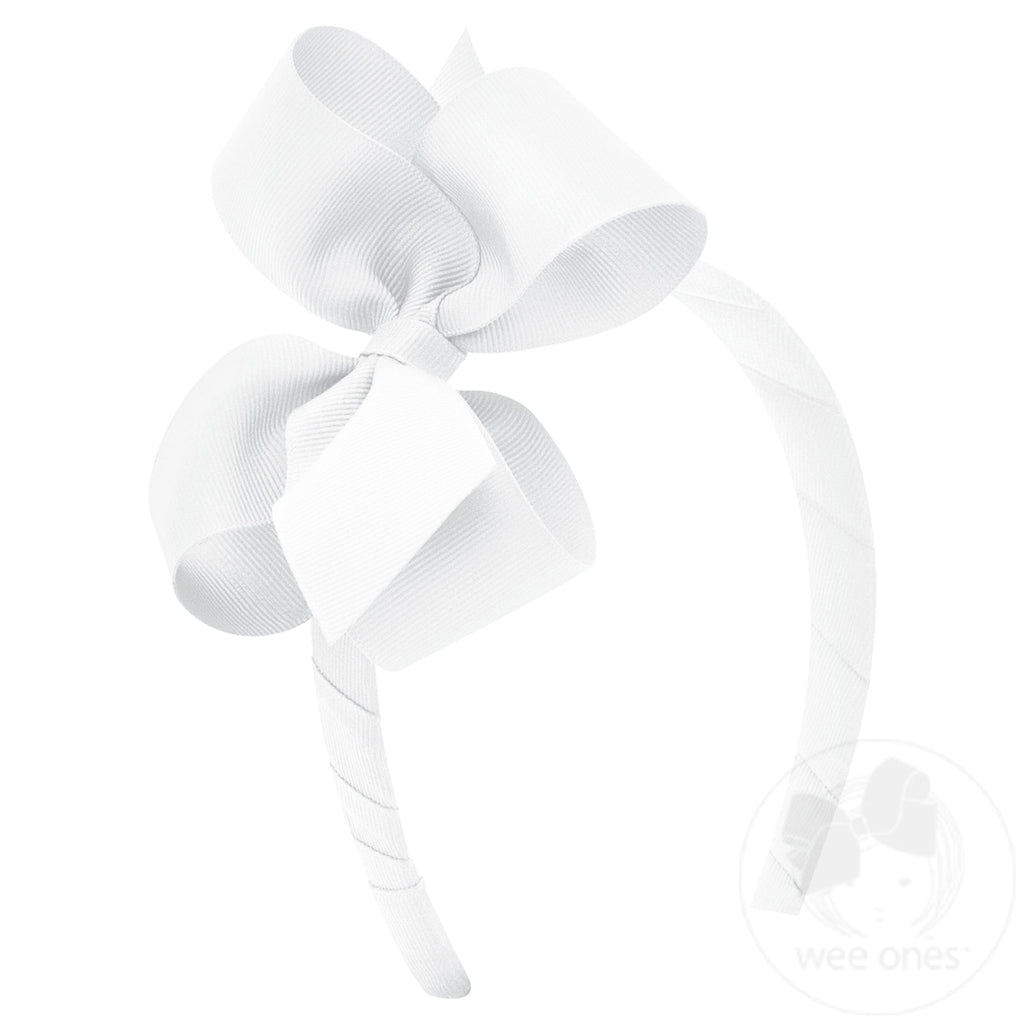 Medium Classic Grosgrain Hair Bow on Headband